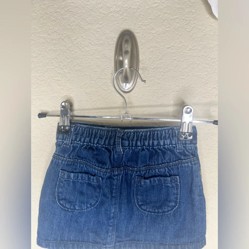 Gymboree 2014 Valentines Puppy Love Denim Hearts Skirt Size 18-24 months